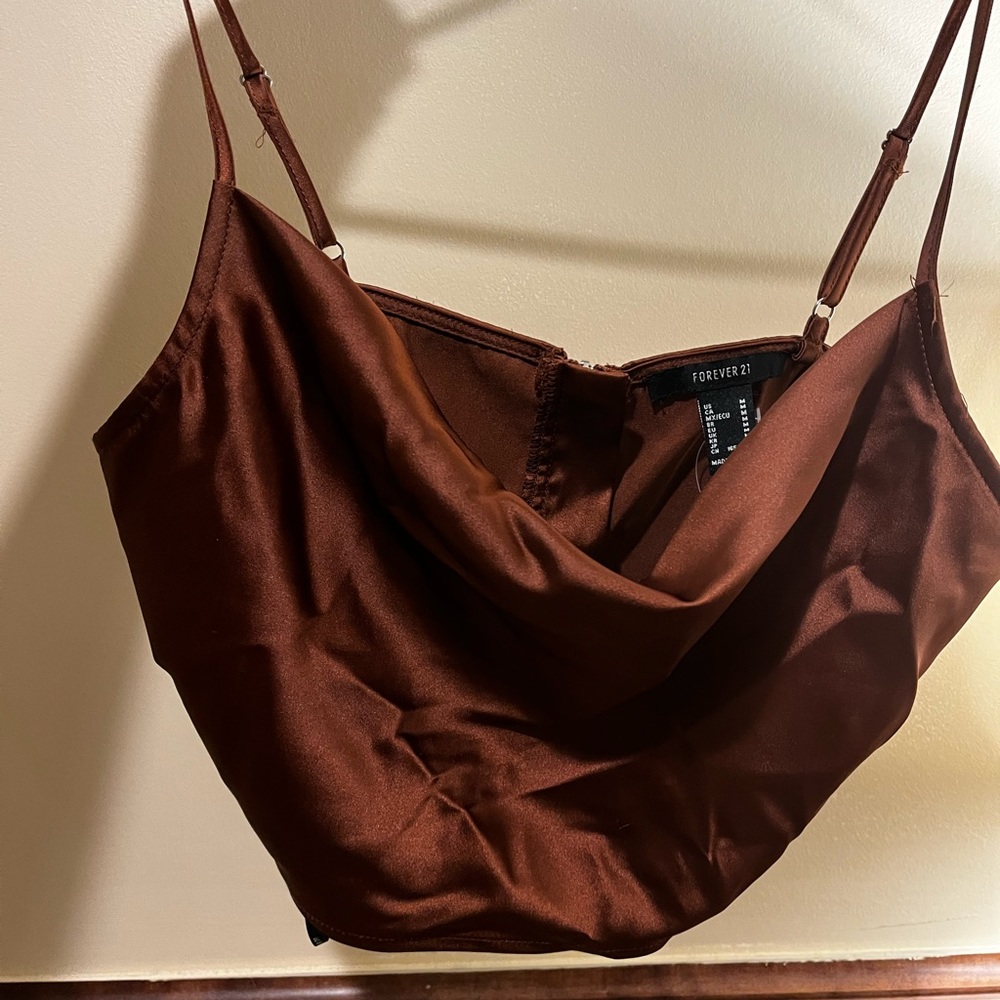 Forever21 Satin Crop Top
